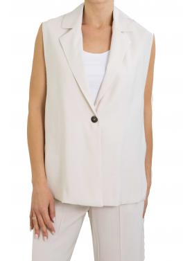 Gilet con bottone in viscosa Options